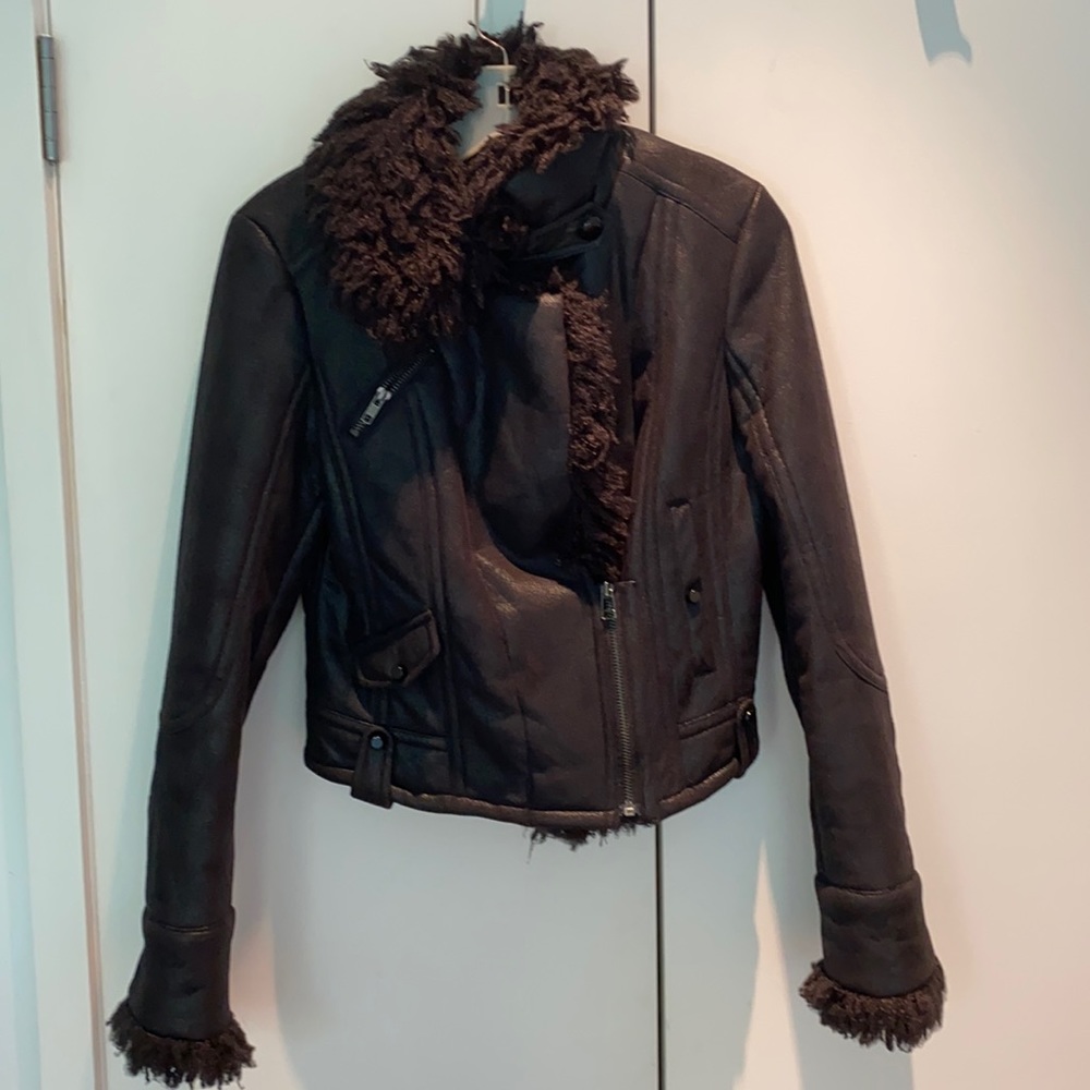 Faux leather jacket